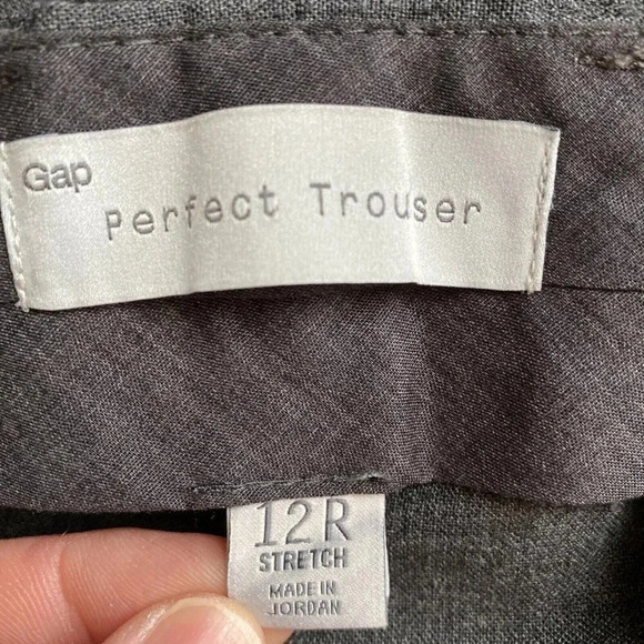 Gap Straight Fit Favorite Trouser Stretch Size 12 Charcoal Gray Y2K 90s - Picture 5 of 6